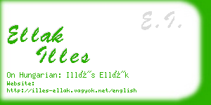 ellak illes business card